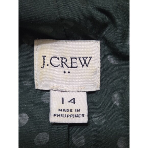 J.Crew Velvet Emerald Green Blazer Womens 14 Holiday Party Business Lined Modern - Picture 4 of 13